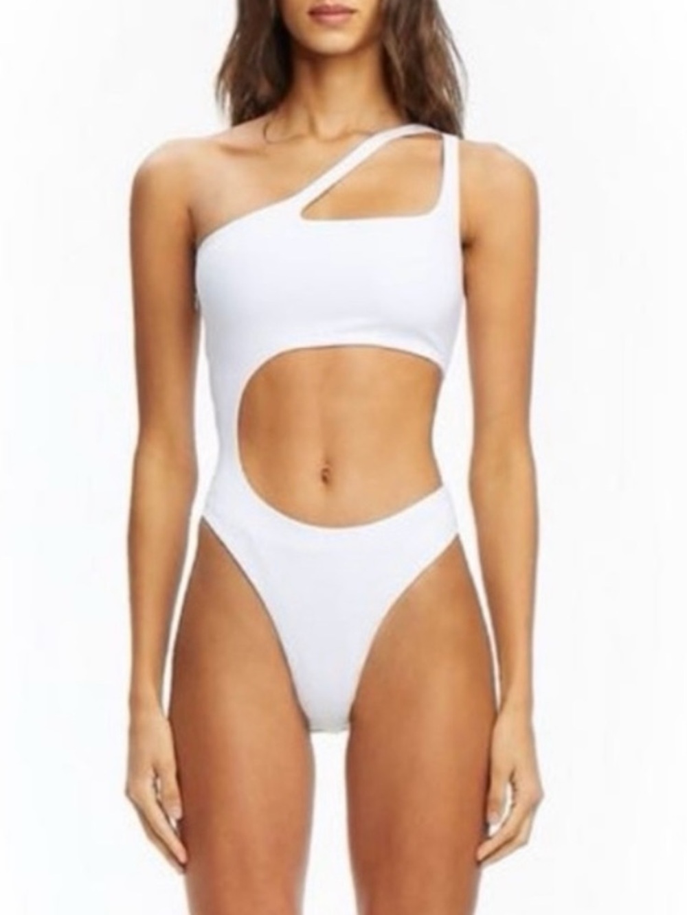 I.AM.GIA One-Shoulder White Cutout bodysuit